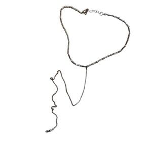 Delicate Silver-Tone Lariat Necklace